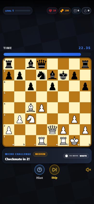 Mate-in-two demonstration. Use the controls to pause or resume.